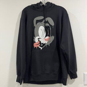 Men RAW Nights Pink Chenille Hoodie Size Large Streetwear style